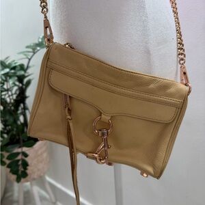 Rebecca Minkoff rose gold cream Leather Crossbody Bag